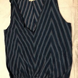 Sleeveless denim top